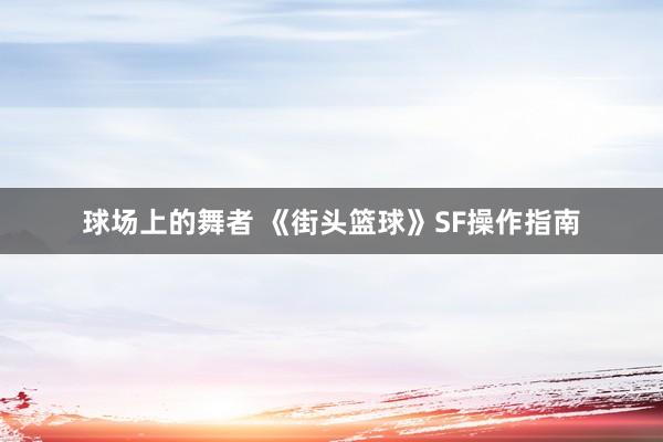 球场上的舞者 《街头篮球》SF操作指南